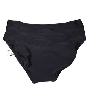 Island Escape Black Bikini Bottom Size 6 S/M Classic Solid Mix Match NWT